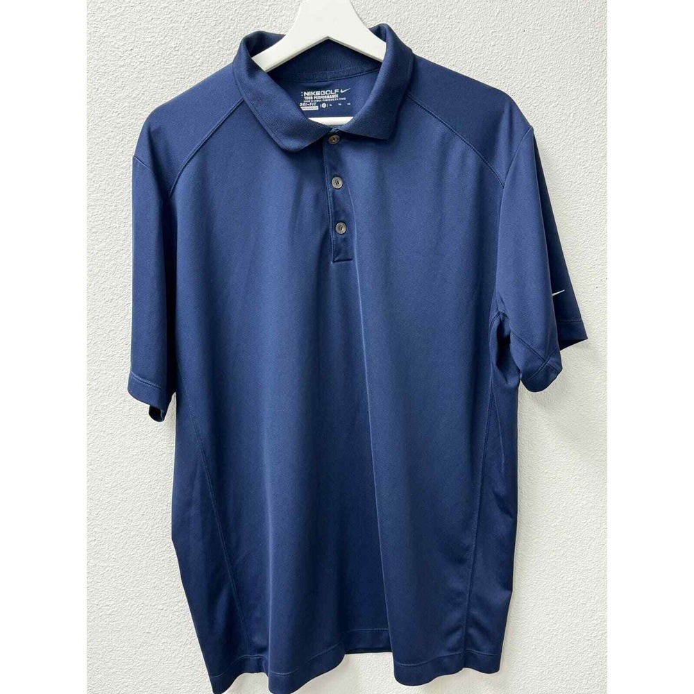 Nike Golf Tour Performance Dri-FIT Polo Shirt Mens XL Navy Blue‎ Short Sleeve